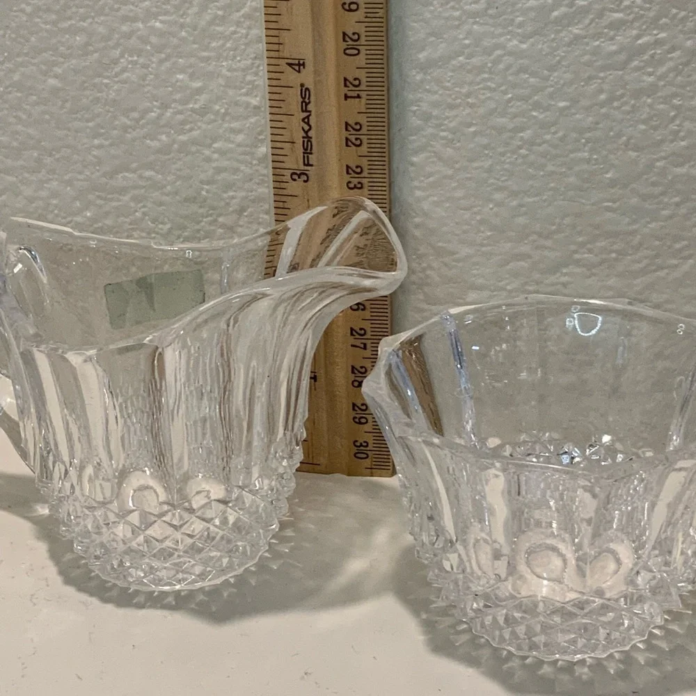 Vintage Crystal Creamer & Sugar Set - Lead Crystal with Original Box